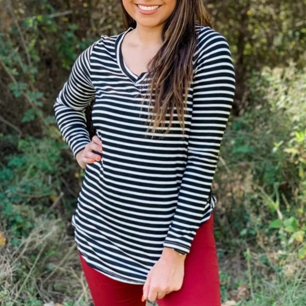 Women's Top EVERYDAY STRIPED LONG SLEEVES